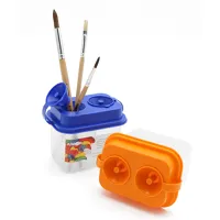 Pohár na čistenie štetcov JUNIOR - dvojitý, mix farieb (1)