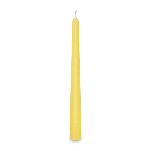 Sviečka kónická 245 mm, žltá (10 ks v bal.)