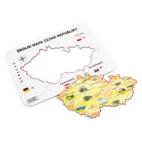 Školská papierová mapa ČR šablóna geografická Školská papierová mapa ČR šablóna geografická