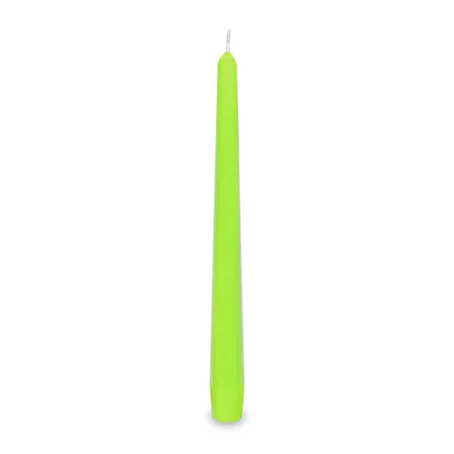 Sviečka kónická 245mm žltozelená (10 ks v bal.)