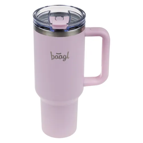 BAAGL B-Cup Pink, ( maxi termohrnček so slamkou ), 1180 ml