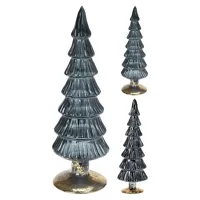 Vianočný stromček sklenený 25 cm, tmavo-modrý (2 farby) Vianočný stromček sklenený 25 cm, tmavo-modrý (2 farby)