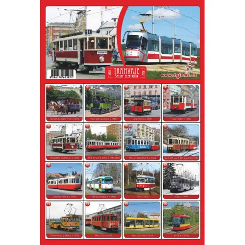 Pexeso A4 Električky