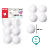 Guľa - polystyrénová 4 cm / 6 ks balenie