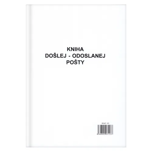 Kniha došlej a odoslanej pošty A4, tvrdá väzba (113)