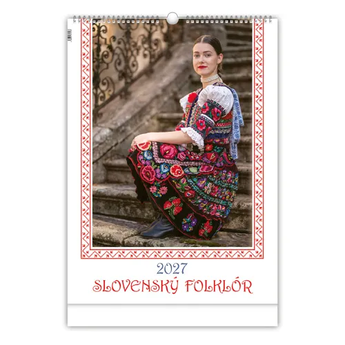 Kalendár nástenný Slovenský folklór 2027