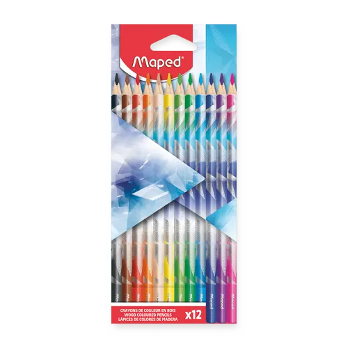 Trojhranné farebné pastelky Maped Arctic - 12 farieb