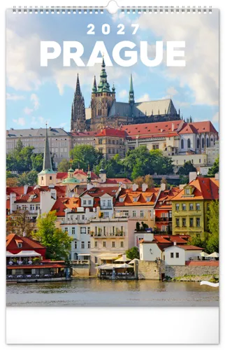 NOTIQUE Nástenný kalendár Praha CZ 2027, 33 x 46 cm