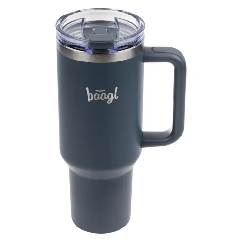 BAAGL B-Cup Antracit, ( maxi termohrnček so slamkou ), 1180 ml