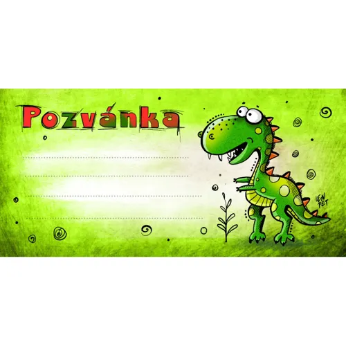 Detská pozvánka na párty - Dráčik, bal. 10 ks
