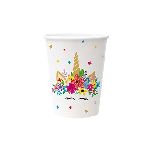 Papierový pohár PAW Eco 250 ml Unicorn Party / 10 ks