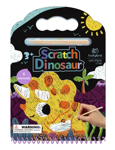 Vyškrabávací blok Dinosaury 6 obrázkov