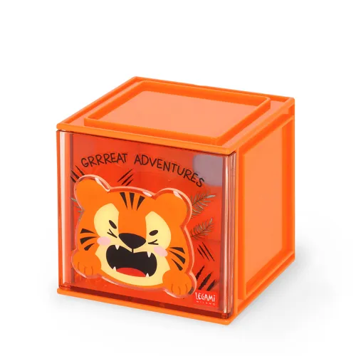 Legami Stohovateľný box na stôl Cutie Cubes - Tiger