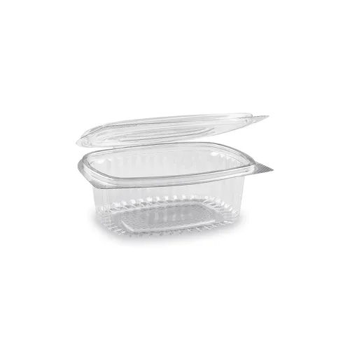 Miska (rPET) s viečkom oválna priehľadná 375ml [50 ks]