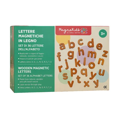 MagneKids Sada 36 magnetických drevených písmen