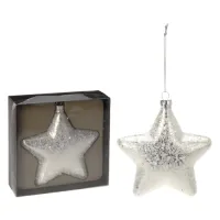 Vianočná ozdoba - PP strieborná - hviezda 15 cm, 1ks