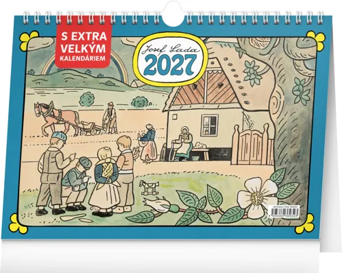 NOTIQUE Stolový kalendár Josef Lada CZ 2027, 30 x 21 cm