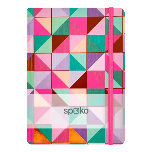 Spoko zápisník, Creative III (farebná mozaika), A5, 75 g, 96 strán, linajkový