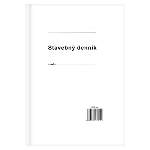 Stavebný denník A4, samopr., 158 listov (305)