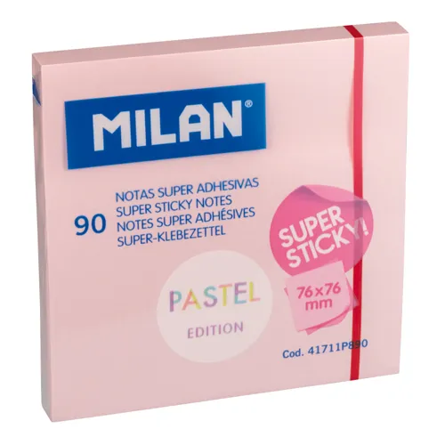 Blok lepiaci MILAN Pastel 76 x 76 mm 90 l., ružové