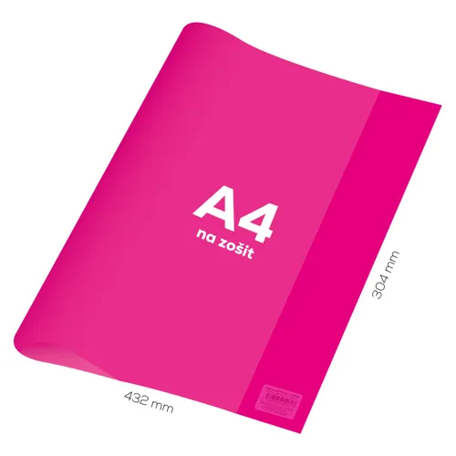 Obal na zošit PVC, A5 - A4, 8 farieb