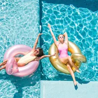 Swim Essentials Nafukovacie koleso Labuť Zlatá 95 cm (2)