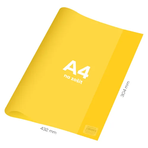 Obal na zošit PVC, A5 - A4, 8 farieb