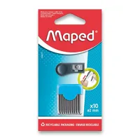 Náhradné tuhy do kružidla Maped, 10 ks v balení+ strúhadlo