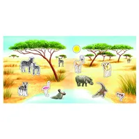 Kreatívny zošit Akim - Hraj sa so samolepkami Safari (1)