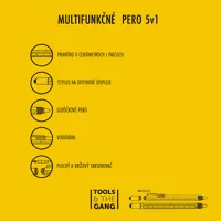 APLI multifunkčné pero - 5 v 1, modrá náplň, strieborné (4)
