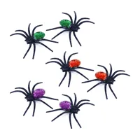 Dekorácia pavúk Halloween 6,5x6 cm (6 ks)
