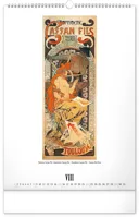 NOTIQUE Nástenný kalendár Alfons Mucha 2027, 33 x 46 cm (8)