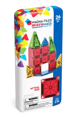 MAGNA-TILES - Magnetická stavebnica microMAGS Travel Set 26 dielov
