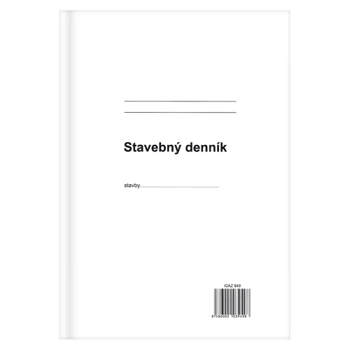 Stavebný denník A4, samopr., 83 listov (949)