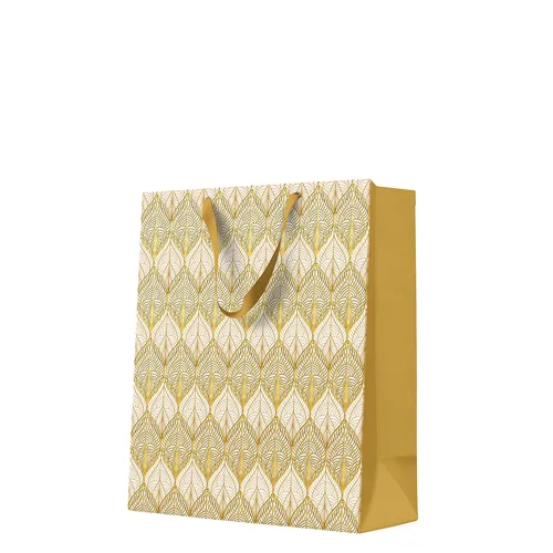 Darčeková taška Premium Ornamental Gold, large - 26,5x33,5x13 cm