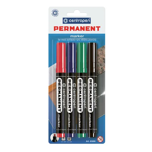 Popisovač CENTROPEN 8566 - sada 4 ks blister 2,5 mm