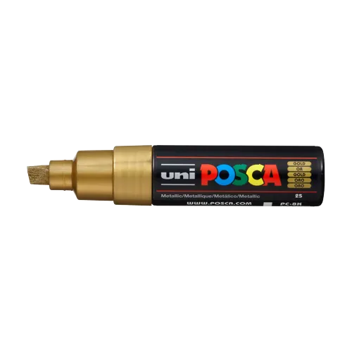 POSCA PC-8K akrylový popisovač, 8 mm, zlatá (25)