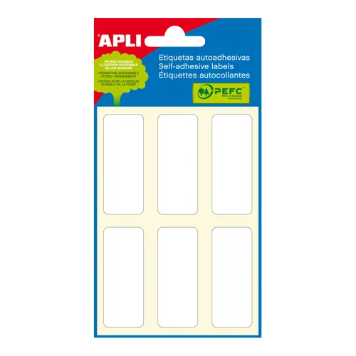 APLI samolepiace etikety, 20 × 50 mm, biele