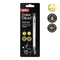 APLI akrylový gélový roller Color Click - biely, blister, 1 ks
