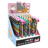 Roller gélový/gumovací JUNIOR Meow 0,5 mm - modrý (1)