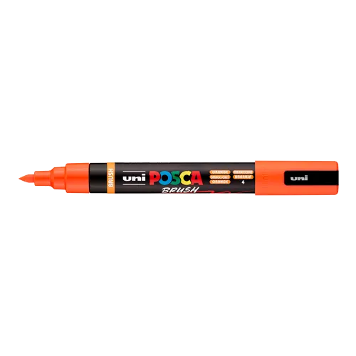 POSCA PC-5BR štetcový popisovač , 1 - 4 mm, oranžová