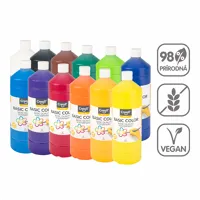 CREALL sada temperových farieb, 12x 1000 ml, mix základných farieb (1)