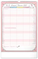 NOTIQUE Nástenný kalendár Rodinný plánovací Hello Kitty XL CZ/SK 2027, 33 x 46 cm (11)
