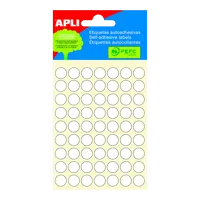 APLI samolepiace etikety, Ø 10 mm, biele