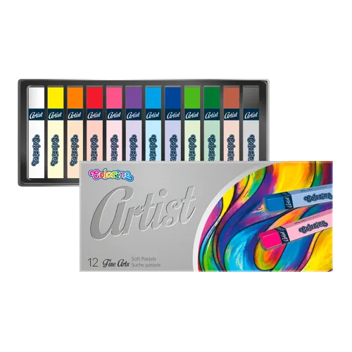 COLORINO Artist suché pastely, štvorhranné, 12 farieb
