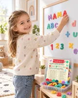 Family Nation MagneKids Sada 77 magnetických písmen a čísel Pastelová (1)