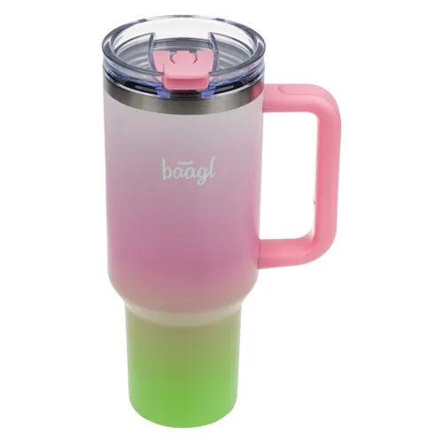 BAAGL B-Cup Strawberry Matcha, ( maxi termohrnček so slamkou ), 1180 ml