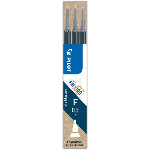 Pilot, gumovacia náplň do rollerov FriXion Point, 0,5, (F) mikro hrot, 3 ks, 8 farieb