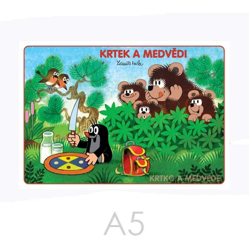 Omaľovánka A5 Akim - Krtko a medvede