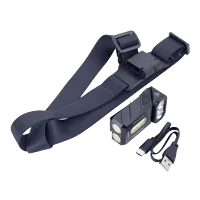 TROIKA baterka / čelovka - ECO KNICKLICHT DUO, s otočnou hlavou, 6 režimov osvetlenia